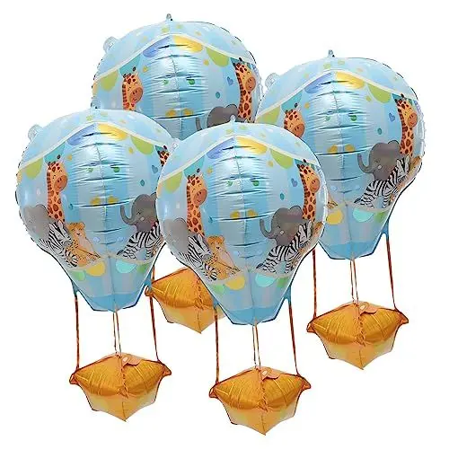 Produktbild: DECHOUS 4 Teiliger Heißluftballon Inflator Heliumtank Für Ballons Ballonbogen Set Aufblasbare Metallballons Hochzeitsballons Festival Partyballons Wasserballons Himmelblaue