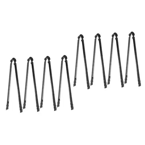 Produktbild: DECHOUS 8 Stk Grillzange Grillkohlezange Outdoor-werkzeuge Holzofenzange Langer Verbrühungsschutzclip Essenszange Buffetzange Kaminzange Holzgreifer Draussen Eisen Kaffee