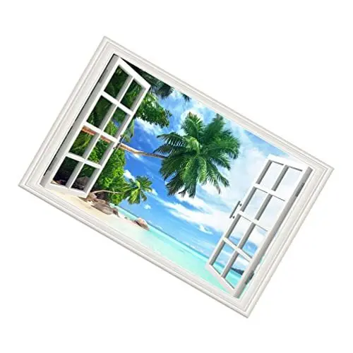 Produktbild: DECHOUS Realistische Landschaft Fenster Aufkleber Für Wohnzimmer 3d Dekorative Aufkleber Fenster Aufkleber Kunst