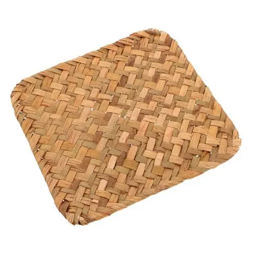 Produktbild: DECHOUS Tischsets Handgewebte Seegrasmatten Retro-tischsets Runde Isoliermatte 14 X 14 cm Für Esszimmer