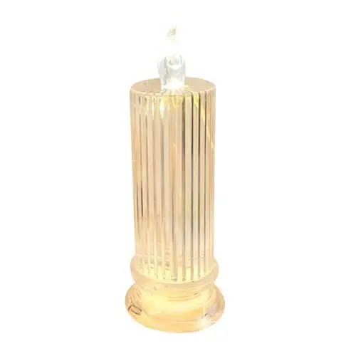 Produktbild: DECHOUS Nachtlicht unter Gegenlicht Schlafzimmer Schlaflicht LED-Schreibtischlampen grüngoldener Lampenschirm geführte Nacht Esstischlampe Simulation Kerzenlampe LED-Nachtlampe Acryl Weiß