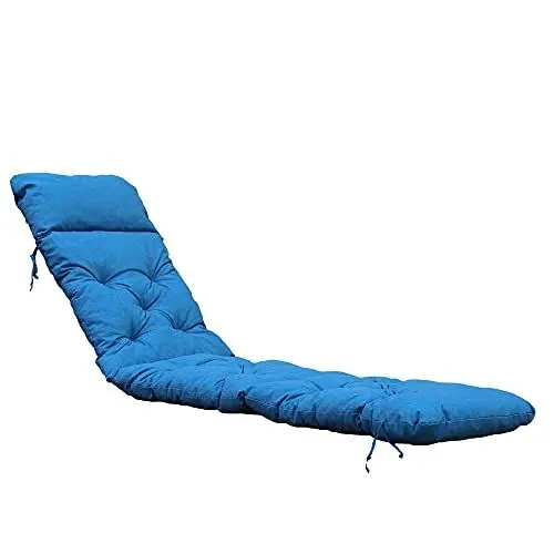 Produktbild: Deckchair Sitzkissen Sitzpolster Auflage für Liege, 195x49 cm hellblau