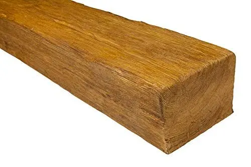 Produktbild: DECO WOOD Deckenbalken ED105 aus Polyurethane, 2m Länge, PU Balken Holzoptik (hellbraun - 19x13cm) Innendekor Dekobalken Rohrabdeckung