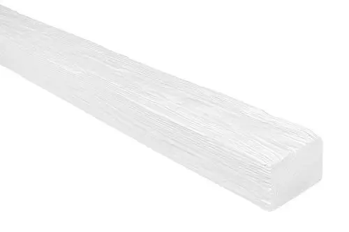 Produktbild: DECO WOOD Deckenbalken ED107 aus Polyurethane, 2m Länge, PU Balken Holzoptik (weiß - 9x6cm) Wandbalken Hartschaum Deckenverkleidung