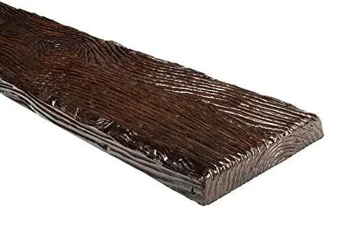 Produktbild: DECO WOOD Dekobrett ET305 aus Polyurethane, 2m Länge, PU Brett Holzoptik (dunkelbraun - 190x35mm) Verzierung Lampe Holzstruktur Scheinbrett