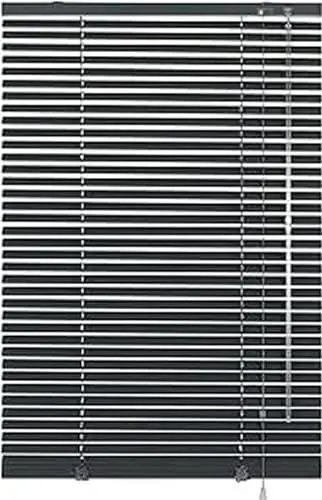 Produktbild: Deco Company Alu-Jalousie ohne Bohren, Zum Klemmen, Inkl. Klemmträgern, Sichtschutz, Lichtschutz, Blendschutz, Aluminium-Jalousie, Schiefer, 80 x 130 cm