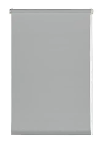 Produktbild: Deco Company Klemmrollo, Blickdicht, Lichtdurchlässig, Lichtschutz, Blendschutz, Rollo für Fenster ohne Bohren, Polyester, Hellgrau, 75 x 150 cm
