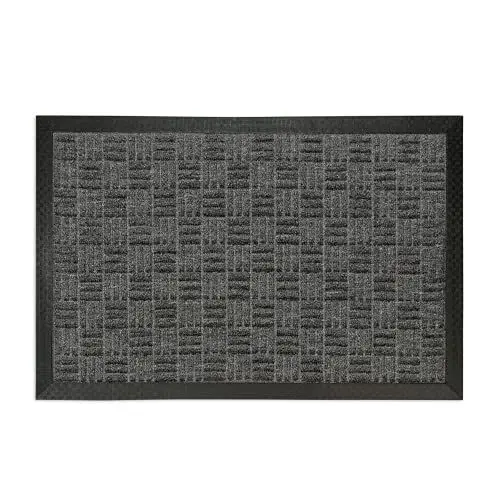 Produktbild: deco-mat Fußmatte für Außen + Innen 40 x 60 cm, Grau - rutschfeste, wetterfeste Türmatte mit robusten Borsten - Outdoor Schmutzfangmatte für außen