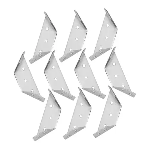 Produktbild: DECOMELODY 10 Sätze Eckverbinder Vielseitige Möbelwinkel für Stabile Schränke und Rostfrei und Robust Schrauben für Möbelbau und Heimwerkerprojekte