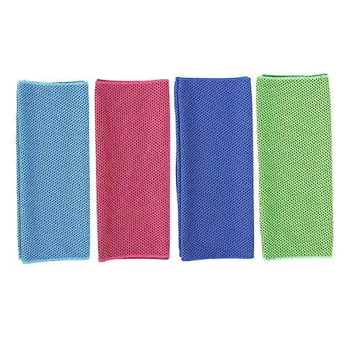 Produktbild: DECOMELODY 4Stücke Kühltücher Atmungsaktive Eishandtücher für Sport Yoga Golf und Fitness Schnelltrocknend für Outdoor Aktivitäten