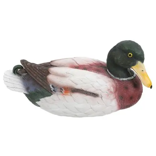 Produktbild: DECOMELODY Outdoor Schwimmende Ente Dekofigur Aus Resin Für Garten Und Teich Niedliche Gartenstatue Als Wasserschmuck Für Innen Und Außenbereiche