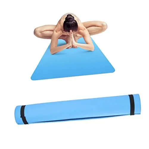 Produktbild: DECOMELODY Portable Eva Yogamatte Rutschfest Leicht für Yoga Aerobic Outdoor Aktivitäten Blau