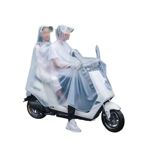 Produktbild: DECOMELODY Regenoverall für Erwachsene Wasserdichter PVC Regenmantel für Männer und Frauen und Tragbar für Outdoor Aktivitäten Schützt und Körper Xxxxl