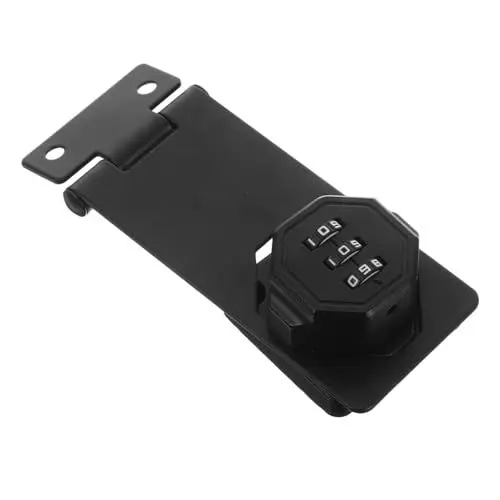 Produktbild: DECOMELODY Schranktürschloss Griffe Accessoires Dekoration Schlüssel Türschloss Ring Stütze sicherheitsschloss schubladenschloss kleiner Riegel Schloss für Schranktüren Zinklegierung Black