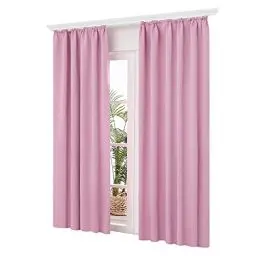 Produktbild: Deconovo Thermovorhang Blickdicht Gardinen Abdunklungsvorhang Lärmschutzvorhang mit Kräuselband, 175x140 cm(HöhexBreite), Rosa, 2er Set