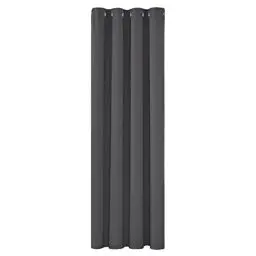 Produktbild: Deconovo Vorhang Verdunkelung Blickdicht Gardinen Wohnzimmer Lärmschutz Thermogardine mit Ösen Schlafzimmer Dicke Thermogardine Kälteschutz warm, 214x132 cm(HöhexBreite), Dunkelgrau, 1 Stück