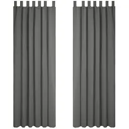 Produktbild: Deconovo Abdunklungsvorhang Blickdichte Vorhänge Schlaufen Thermo gegen Kälte, 200x140 cm(HöhexBreite), Hellgrau, 2er Set