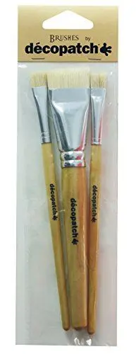 Produktbild: Décopatch PACKPCSOIEO Pinsel Seide (7 x 23,5 cm, speziel für unebene Untergründe) 3er Pack