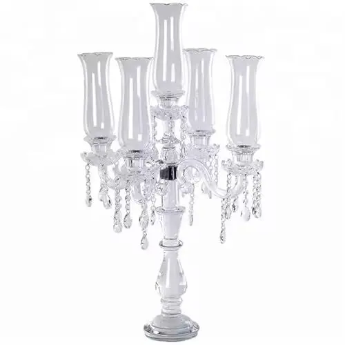 Produktbild: DECORN Kristallglaskerzenhalter 5 Arme, 32“ Tall