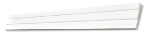 Produktbild: Decosa Deckenleiste F60 Veronique - Edle Stuckleiste in Weiß - 10 Leisten à 2 m Länge = 20 m - Zierleiste aus Styropor 60 mm - Für Decke oder Wand