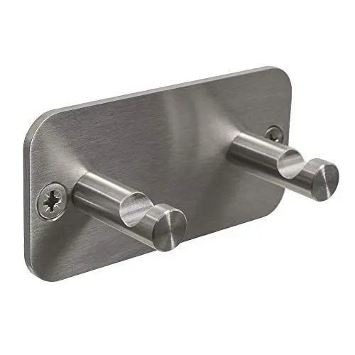 Produktbild: DECOSTEEL Doppelhaken Kleiderbügel Inox N002 35 mm Haken Edelstahl Fest Haltbar Badezimmer Küche
