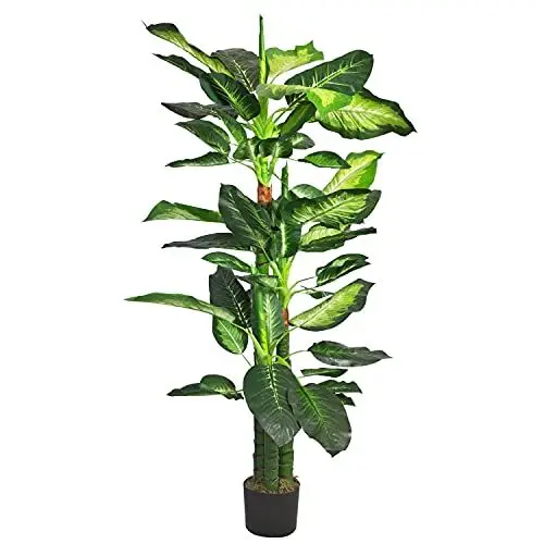 Produktbild: Decovego Kunstpflanze Künstliche Pflanze 130 cm Kunstblume Innendekoration Kunst Pflanze wie echt im Topf