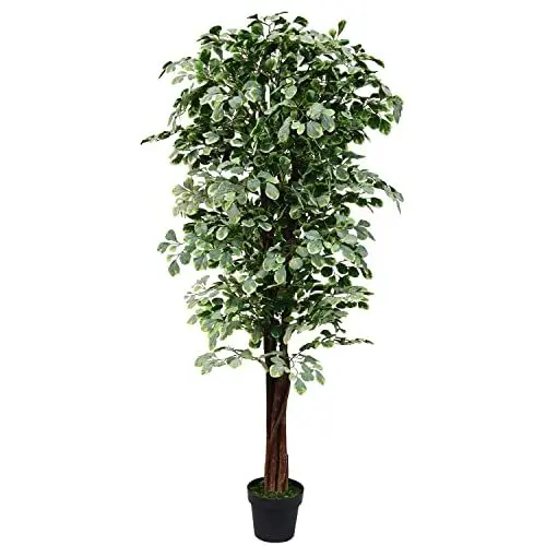Produktbild: Decovego Kunstpflanze Künstliche Pflanze Benjamin Ficus künstlicher Baum Künstlich im Topf Plastik Pflanzen Zimmerpflanze 180 cm wie Echt Deko Innendekoration 180 cm