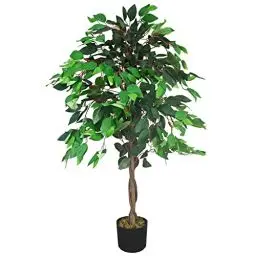 Produktbild: Decovego Kunstpflanze Künstliche Pflanze Benjamin Ficus künstlicher Baum Künstlich im Topf Plastik Pflanzen Zimmerpflanze wie Echt Deko 110 cm Innendekoration