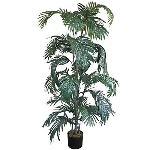 Produktbild: Palme Palmfarn Kunstpflanze Künstliche Pflanze 160 cm Kunstblume Kunstbaum Innendekoration Kunst Pflanze wie echt im Topf Decovego
