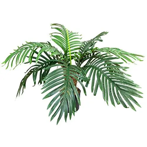 Produktbild: Decovego Palme Palmfarn Sagopalme Kunstpflanze Künstliche Pflanze 60 cm Kunstblume Kunstbaum Innendekoration Kunst Pflanze wie echt im Topf