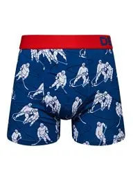 Produktbild: Dedoles Boxershorts Herren & Jungen Unterwäsche Trunks Baumwolle lustige Designs Dinosaurier Hamster Spiele Maulwurf Geschenk, Farbe Blau, Motiv Eishockey Unterhose, Gr. M