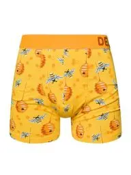 Produktbild: Dedoles Boxershorts Herren & Jungen Unterwäsche Trunks Baumwolle lustige Designs Dinosaurier Hamster Spiele Maulwurf Geschenk, Farbe Orange, Motiv Fleißige Bienen Unterhose, Gr. L