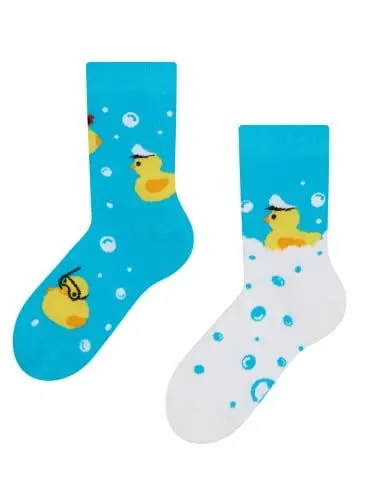 Produktbild: Dedoles Socken Kinder Mädchen Jungen Baumwolle viele lustige Designs Weihnachtssocken 1 Paar, Farbe Blau, Motiv Captain Duck, Gr. 27-30