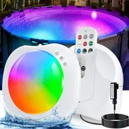 Produktbild: DeeprBetter Aufstellpool Poolbeleuchtung Unterwasser, Kabellose Stromversorgung Magnetische Poolbeleuchtung mit Fernbedienung, Pool Lichter Unterwasser LED Licht, Tauchbare Pool Beleuchtungen
