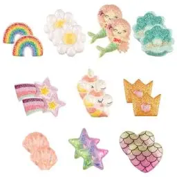Produktbild: Deepton 10 Paar Ohrclips Mädchen, Klipp Ohrringe Kinder Mädchen, Clips Ohrringe, Ohrringe Zum Klipsen, Ohrklipser Kinder, Magnet Ohrringe Mädchen, Einhorn-Blumen-Prinzessin-Ohrring Set