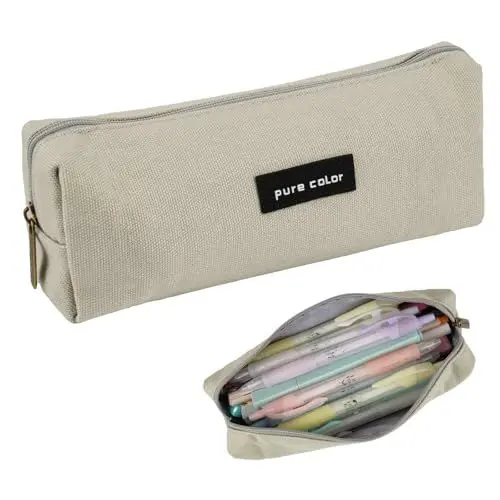 Produktbild: Deepton Mäppchen, Federmäppchen Mädchen Teenager Junge, Federtasche Stiftetasche Stiftemappe Pencil Case Schulmäppchen federmappe für Schule, Büro - Grau