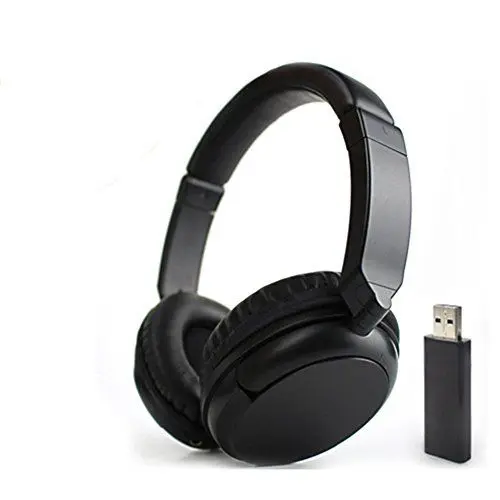 Produktbild: Deerbird® Komfortable Hoch Fidelity Stereo Headset Kabellos FM 3,5 mm Audio Multifunktions-TV Kopfhörer Headset mit 2,4 GHz Sender und RCA Adapter