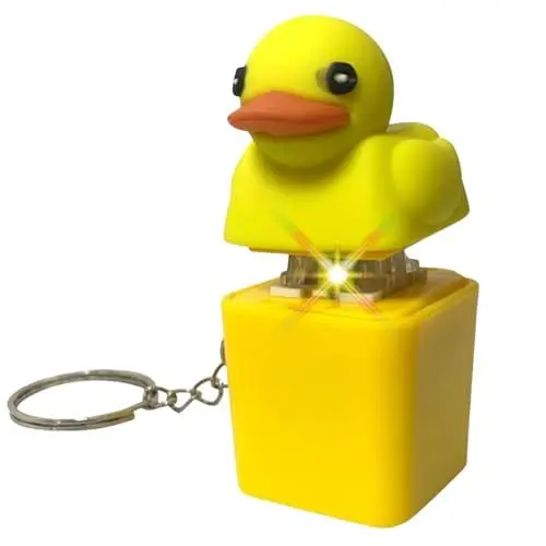 Produktbild: DEETREK Enten-Fingerspitzenspielzeug quakender Schlüsselanhänger rotierende Enten-Tastenkappe mit leichter Anti-Stress-Ente gegen Angst und Anspannung hilft beim Konzentrieren