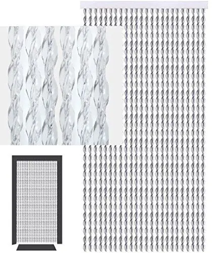 Produktbild: DEFACTO Türvorhang 90 x 200 cm – Faden-Glitzer-Hängevorhang für Türen – Christall PVC-Vorhänge, PVC-Streifen, glitzernder Glanz – hergestellt in Italien - Tokio