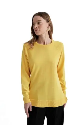 Produktbild: DeFacto Damen Strickmode - Stilvolle Strickpullover Blusen & Tuniken für Damen - Auswahl an Pullover - Feinstrickpullover Strickjacken und Pulli