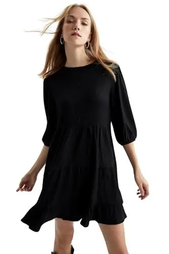 Produktbild: DeFacto Damen V6801az Dress, Schwarz, S EU