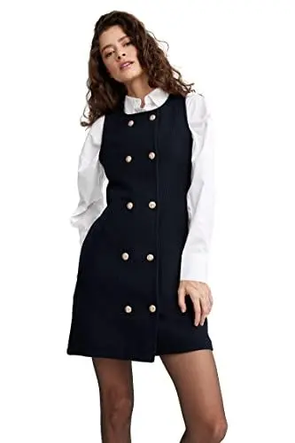 Produktbild: DeFacto Damen Z8901AZ Dress, Navy, 44