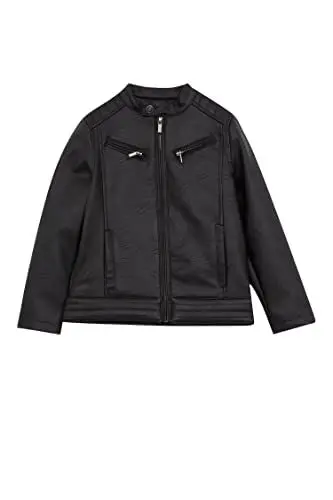 Produktbild: DeFacto JungenLederjacke Für Freizeitkleidung Lederjacke für Junge für Oberbekleidung Black,4/5 Y