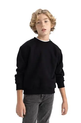 Produktbild: DeFacto Jungen Sweatshirt - Bequeme Sweatshirts für Kinder - Stylische Pullover und Fleecepullover für Jungen