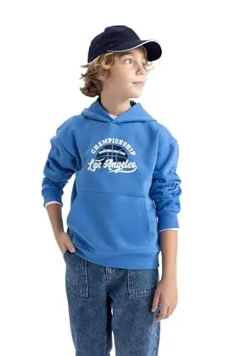 Produktbild: DeFacto Jungen Sweatshirt - Modische Kapuzenpullover und Hoodies für Teenager - Trendige Sweatshirts für Jungen