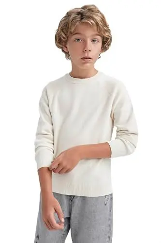 Produktbild: DeFacto Langarmshirt Pullover und Sweatshirt für Jungen - Stilvolle Kinderbekleidung für die kalte Jahreszeit Pullover für Kinder Regular Fit Crew Neck