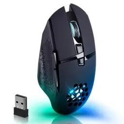 Produktbild: Defender Glory GM-514 Gaming Maus Kabellos - Wireless Ergonimische Gaming Maus 2 Seitentasten 3200 DPI - Lange Akkulaufzeit, RGB-Beleuchtung, 5 programmierbare Tasten, Funk Maus für PC, Laptop PC/Mac