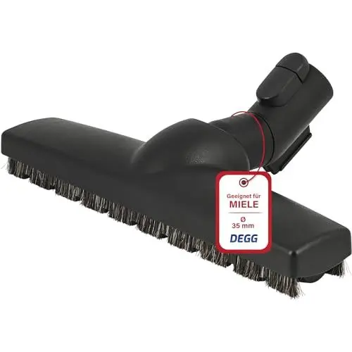 Produktbild: DEGG Staubsaugerdüse für Miele Staubsauger 35mm Parkettburst Bodendüse Hartbodendüse Ersatzteile für Miele Klicksystem Luxus Miele Staubsauger Bürste Premium-Qualität