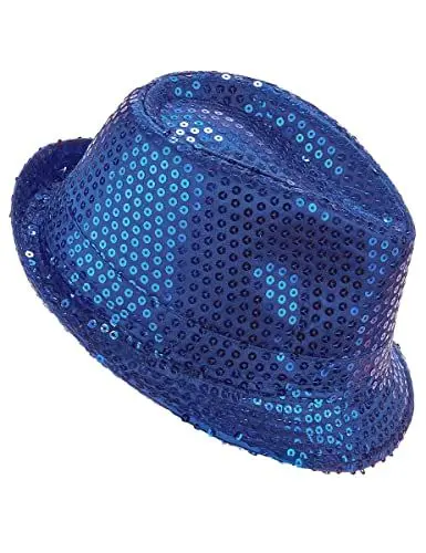 Produktbild: DEGUISE TOI Borsalino Partyhut mit Pailletten für Erwachsene - Blau