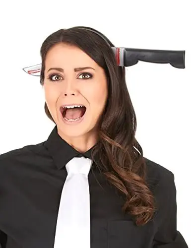 Produktbild: DEGUISE TOI KULTFAKTOR GmbH Messer im Kopf Halloween Haarreif Einheitsgröße